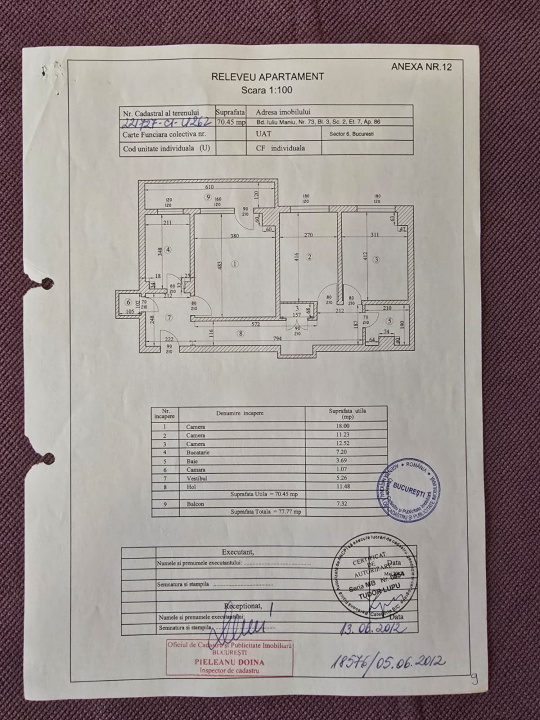 Apartament 3 camere Militari Gorjului Pacii balcon decomandat 77mp